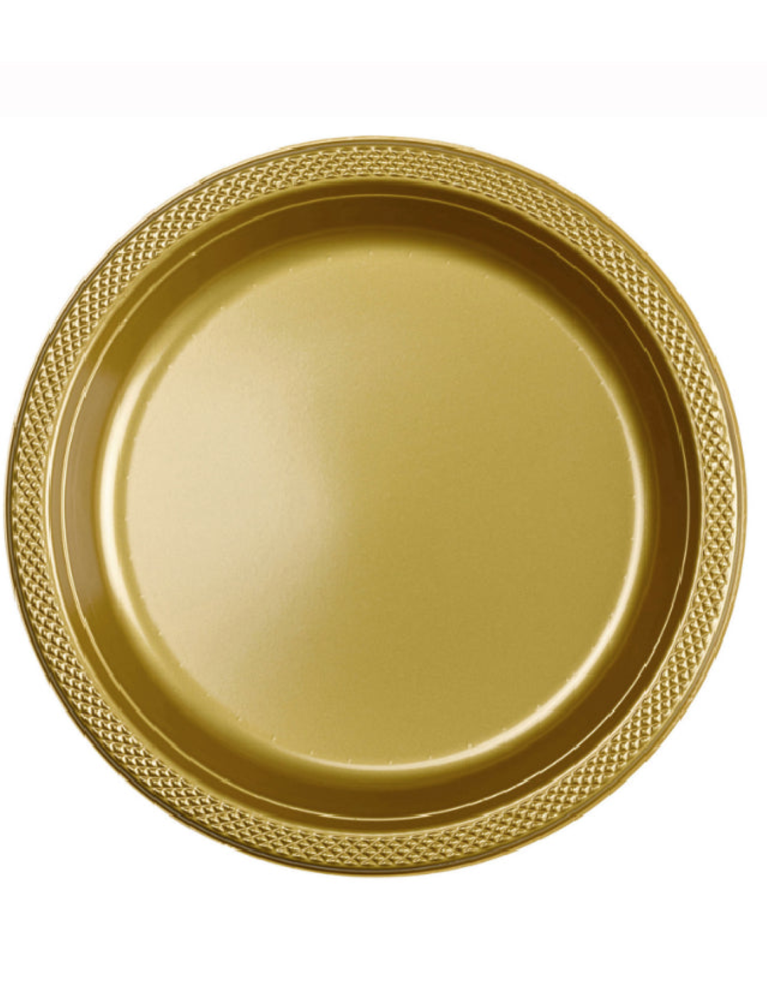 FD-2327-3 PLASTIC PLATE GOLD DOTS SMALL 18X18X9
